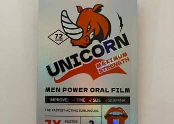 " Unicocorn men power oral film "  Ziołowe Naturalne Zdrowe Libido