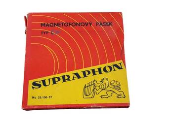 Stara taśma szpulkowa magnetofonowa SUPRAPHON CH AGFA-Wolfen lata 50 unikat