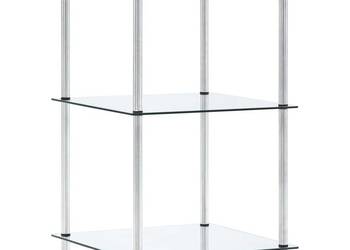 vidaXL 3-poziomowa półka, przezroczysta, 40x40x67 cm(SKU:249504)