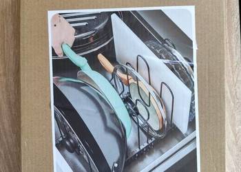 Stojak organizer na patelnie pokrywki DELINIA czarny NOWY