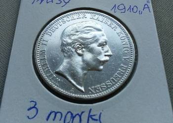 NIEMCY-3 MARKI-1910 r-A-SREBRO (900-WILHELM  |