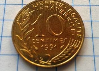10 CENTIMES 1991 ROK - FRANCJA