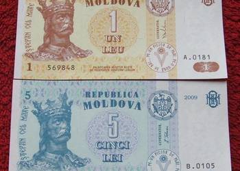 MOŁDAWIA Kolekcjonerskie Banknoty - 2 sztuki UNC ZESTAW