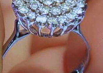 Pierścionek posrebrzany, nowy, rozmiar 20