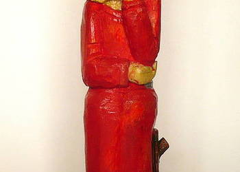 Rzezba ludowa  "Jezus Frasobliwy"