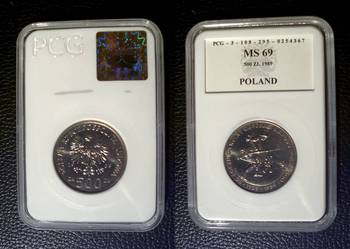 500 złotych 1989 - Wojna obronna - GRADING MS69 !!!_