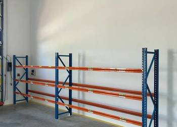 Regał magazynowy półkowy H250cm x 60cm trawers 190cm długość 410cm