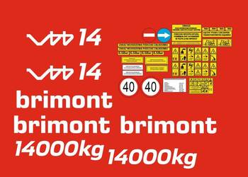 Naklejki Brimont bb14 i inne modele super mocne zamienniki