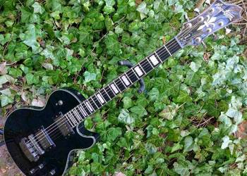 Gitara elektryczna Les Paul Hagstrom Super Swede Ltd Black Dark King