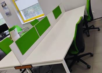 Biurko stanowiskowe/ brench + krzesła 4szt