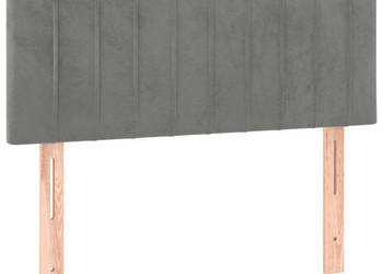 Zagłówek do łóżka z LED jasnoszary 100x5x78/88 cm aksamit WM-3121892