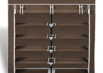Materiałowa szafka na buty z osłoną 115 x 28 x 110 cm brązowa WM-240494