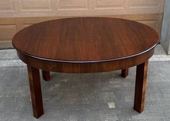 Stół Owalny Orzech ART DECO 306 cm Rozkładany Do Jadalni Po Renowacji