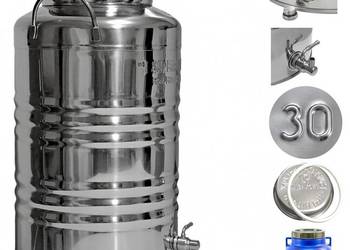 Bańka stal nierdzewna inox 30L z kranem na wodę pitną czystą źródlaną soki