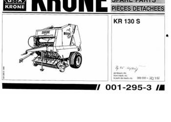 Krone KR 130s 160s katalog części prasa