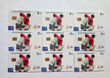 Karty telefoniczne przedstawiające deskorolkarza 15 impulsów