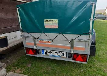 Przyczepka samochodowa z plandeką SYLAND 200x130 2014r. na resorach