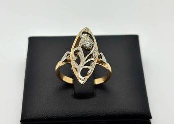 Złoty pierścionek pr 583 4,80g (Rozmiar 14) z Diamentami