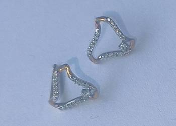 Kolczyki złoto diamenty 36 sztuk