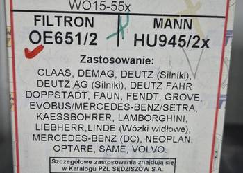 WO15-55X (WO1555X) PZL-SĘDZISZÓW WKŁAD FILTRA OLEJU