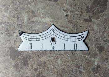 39 Wychylnik wahadła starego zegara tzw porcelanka uszkodzony