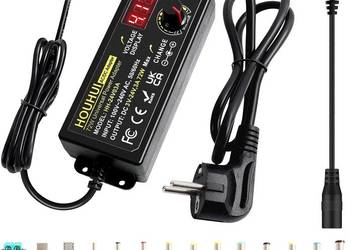 HOUHUI Regulowany zasilacz sieciowy 3 A, 72 W, regulowany