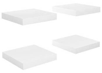 vidaXL Półki ścienne 4 szt., białe, wysoki połysk, 23x23,5x3,8 c(sku323741)