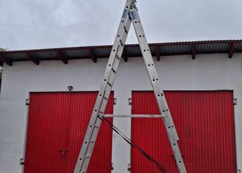 Drabina aluminiowa Krause 3x14 używana stan dobry