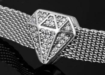 Charm do bransoletek modułowych klips diament reflexion