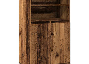 Wysoka szafka stare drewno 60x36x110 cm WM-857458