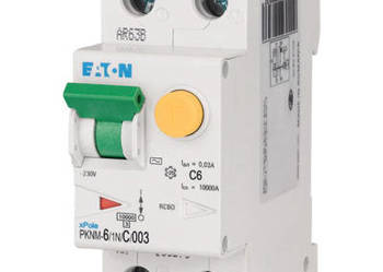 wyłącznik różnicowoprądowy EATON pknm-6/1n/c/003-mw  6A1P+N  C 30mA  AC