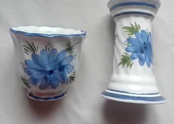 Porcelanowa osłonka doniczki na kolumnie, pierwsza połowa XX w.