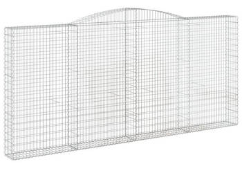 Kosze gabionowe 4 szt 400x30x180/200 cm galwanizowane żelazo WM-3146920