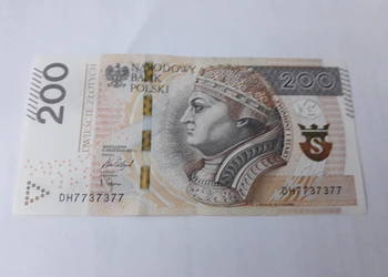 Banknot kolekcjonerski 200 zł ale numer !