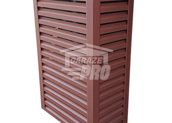 Osłona pompy ciepła 80x40x190 cm ciemny brąz GP318