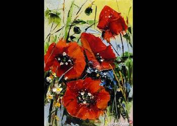Kowalik - Maki VIII - 30x20cm Obraz Olejny Kwiaty
