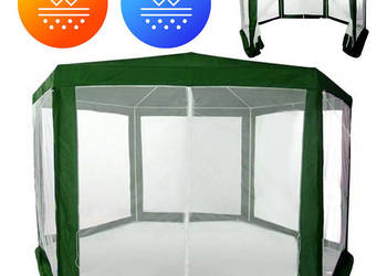 Namiot pawilon ogrodowy handlowy 2x2x2 m z moskitierą zielony MultiGarden
