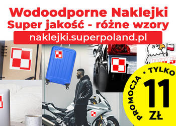 Naklejka Wodoodporna Polska Szachownica lotnicza 10×10 cm