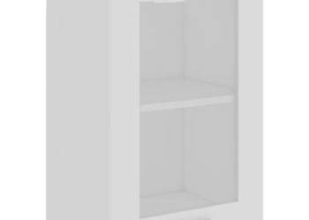 vidaXL Szafka wisząca z szybą, biała, 40x31x60 cm（SKU:802505）