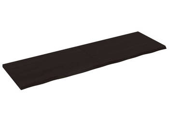 Półka ciemnobrązowa 200x60x(2-4) cm wykończone drewno dębowe WM-363850