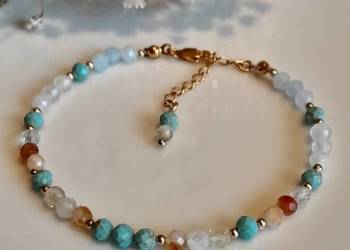 Bransoletka Szczęścia dla Zodiakalnych Ryb Kamienie naturalne