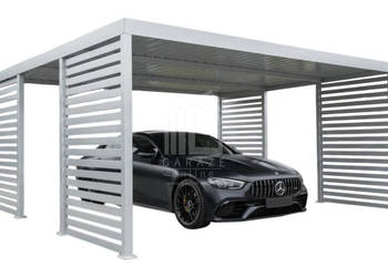Carport PREMIUM - Wiata samochodowa 5x5 - biały - dodatkowa zabudowa ID1175