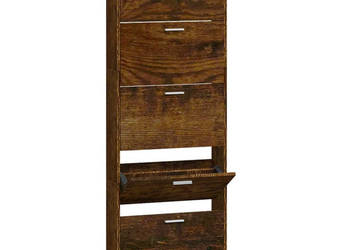 Półka na buty przydymiony dąb 59x17x169 cm WM-342515