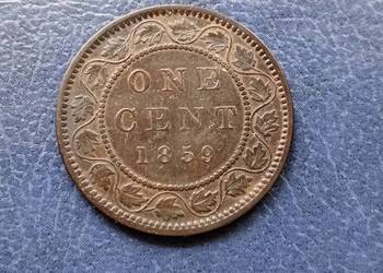 Stare monety 1 cent 1859 Kanada
