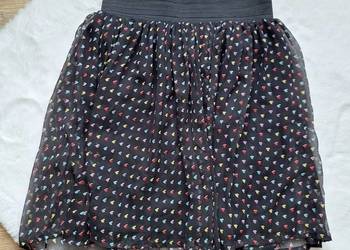 Lekka zwiewna spódniczka na gumce Atmosphere 36 czarna letnia w serca