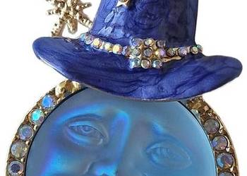 KAMEA LUNARNA BROSZA WISIOR CZARODZIEJ STYL WIKTORIAŃSKI GOTYCKI WICCA