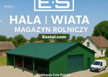 Duża HALA OTWARTA  | Garaż Blaszany | Konstrukcja | Wiata   - ESSTAL-