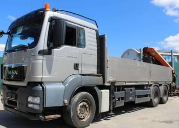 Budowlany 6x4 skrzynia z dzwigiem Palfinger  MAN