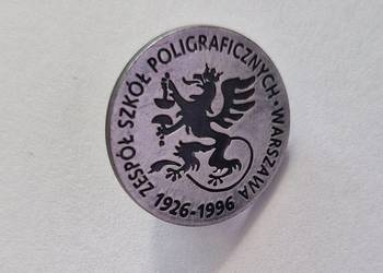 70-lecie Zespołu Szkół Poligraficznych w Warszawie - przypinka/pin