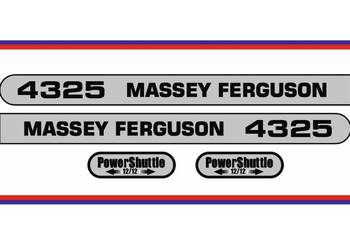 Naklejki Massey Ferguson 4325 Power Shuttle Ciągnik Traktor nalepki Komplet